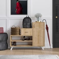 Jules Shoe Cabinet | 100% Melamine | Sapphire Oak