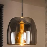 Lampe suspendue Drift - Ø35x150cm - verre fumé gris
