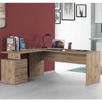 Bureau d'angle Selda 160/180x75 cm-chêne Wotan