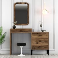 Woody Fashion Dresser | 100% mélaminé | Pieds en métal | Noyer