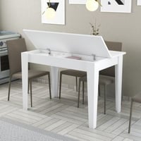 Kiev Table de cuisine | 100 % MÉLAMINE | Blanc
