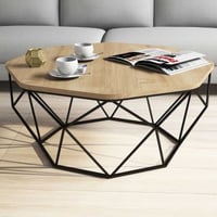 Diamond Table basse | 100 % MÉLAMINE | Chêne