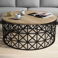 Selin Table basse | 100 % MÉLAMINÉ | Chêne, noir