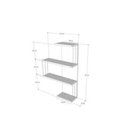 Çambel Étagère murale | 100 % MÉLAMINE | Blanc, Anthracite