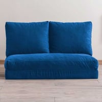 Taida Canapé-lit 2 places | Structure en métal | Bleu