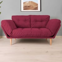 Nina Canapé-lit 3 places | Structure en métal | Rouge foncé