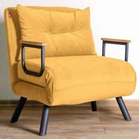 Sando Canapé-lit 1 place | Structure en métal | Moutarde