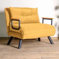 Atelier Del Sofa Canapé-lit 1 place en moutarde