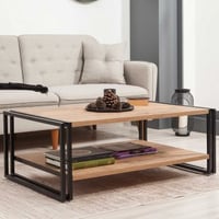 Cosmo Table basse | 100 % MÉLAMINÉ | Pin Atlantique, noir