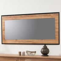 Quantum Idea Miroir décoratif en aggloméré | 100 % mélaminé | Pin Atlantique, noir