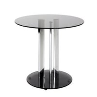Table d'appoint Roano - verre teinté/noir