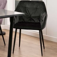 Chaise avec accoudoirs Lynn - gris brun/noir