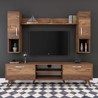 M27 Meuble TV | 100 % MÉLAMINE | Noyer