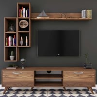 M16 Meuble TV | 100 % MÉLAMINE | Noyer