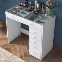 BJ107 Coiffeuse | 100 % MÉLAMINE | Blanc