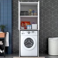 KD110 Meuble pour machine à laver | 100 % MÉLAMINE | Blanc
