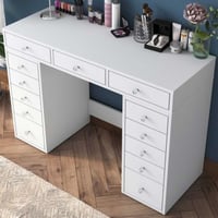 BJ106 Coiffeuse | 100 % MÉLAMINE | Blanc