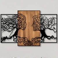 Skyler Accessoire mural décoratif en bois | Bois et métal | 125 x 3 x 79 cm