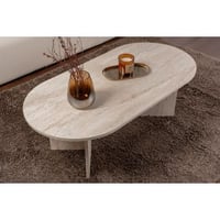 Sable Table basse | 100 % MÉLAMINE | Travertin