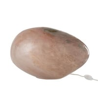 Lampe dany ovale verre rose