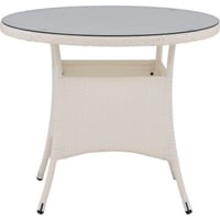 TABLE VOLTA Ø 90 - BLANC/VERRE