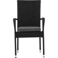 Chaise Anna Venture Design - Osier - 64x95x55 cm - Noir