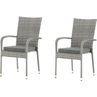 Chaise Anna Venture Design - Osier Gris - 64x55x95cm