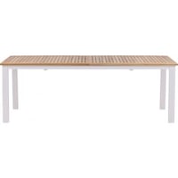 TABLE PANAMA 224/324 - BLANC/TECK
