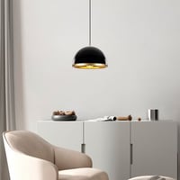 Lustre Fulgor - Corps en métal - Hauteur réglable - Or noir