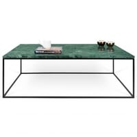 Table basse Gleam 120x75 - marbre vert/acier