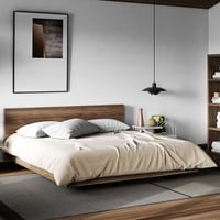 Lit Float 160x200 - noyer