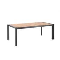 Table de jardin August - noir/teck
