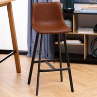 Chaise de bar Oregon cuir artificiel - brun 