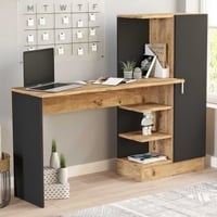 Bureau Anette-bois de pin atlantique/noir