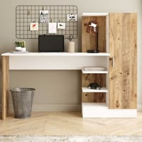 CT2 Bureau d'étude | 100 % MÉLAMINE | Pin Atlantique, blanc