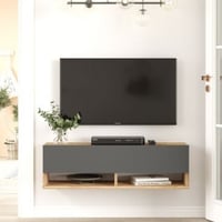 Locelso Meuble TV | 100% Mélamine | Anthracite | flottant | 100x29cm