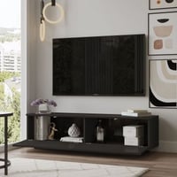FN1 Meuble TV | 100 % MÉLAMINE | Noir