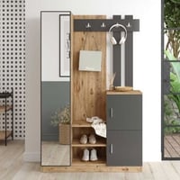 Elegant Hall Stand with Storage | Atlantic Pine Anthracite