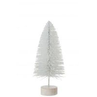 Sapin de noel decoratif paillettes blanc large