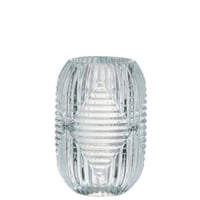 Photophore haut lignes verre transparent