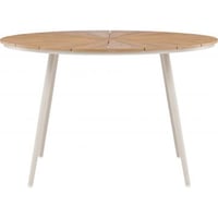 Table de salle à manger San Vito Ø120 - Beige / Bois