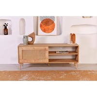 Woody Fashion TV Stand | Melamine Coated | Metal Legs