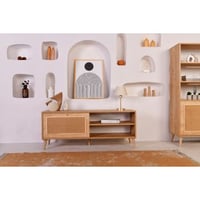 Jüt 140 Meuble TV | 100 % MÉLAMINE | Chêne