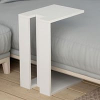 Muju Table d'appoint | 100 % MÉLAMINE | Blanc