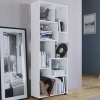 Bibliothèque Azira 164 cm 8 niches-blanc