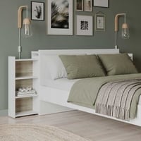 Environnement de lit Clyde - 144x22x88cm - blanc/décor chêne