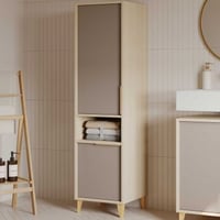 Colonne salle de bains Azul - 40x40x153cm - 2 portes - beige