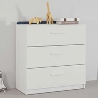 Commode Reverso - 77x40x83cm - 3 tiroirs - blanc/bleu