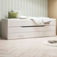 Lit gigogne Twist - 90x200cm - avec deux tiroirs - blanc