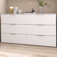 Meuble à tiroirs Spectre - 151x41x81cm - 6 tiroirs - blanc